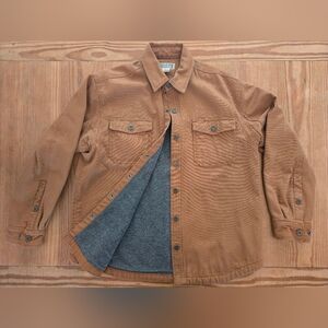 Duluth Trading Co. Fleece Lined Chore Jacket - Canvas L